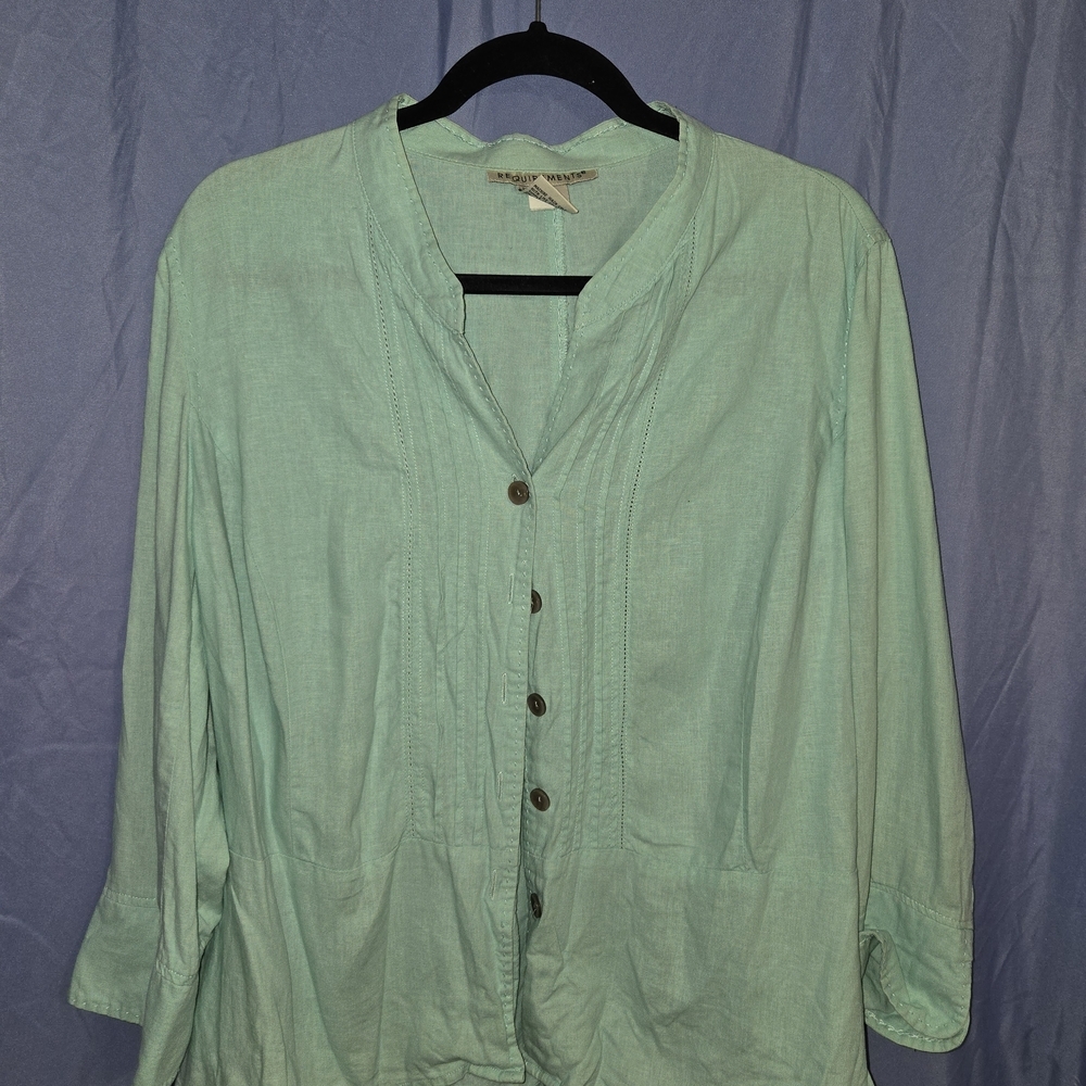 Requirements Light Green Button-Down Shirt